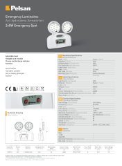 Pelsan 2X5W IP40 Ledli Acil Aydınlatma Armatürü - 203913
