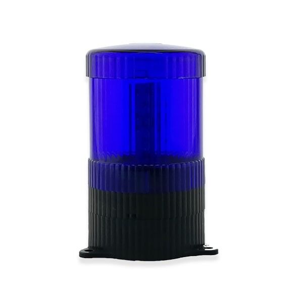 İK-201 Led Flaşörlü İkaz Lambası Taban Montaj Mavi - 220VAC