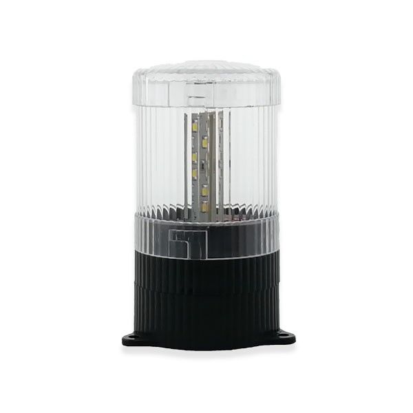 İK-201 Led Flaşörlü İkaz Lambası Taban Montaj Beyaz - 12VDC-AC