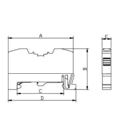 Onka Yay Bağlantılı Topraklama Ray Klemensi OPK-T 4mm² - 1199